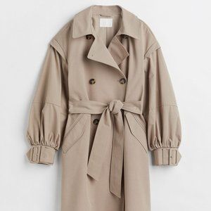 Rare H&M Oversized balloon-sleeved trenchcoat